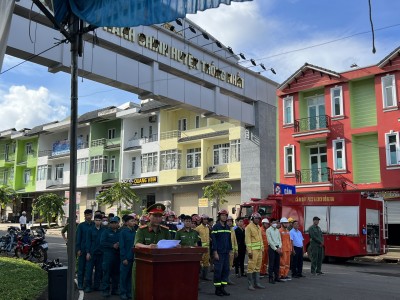 Tổ chức thực tập phương án chữa cháy và cứu nạn, cứu hộ tại Trung Tâm Hành Chính Huyện Thống Nhất