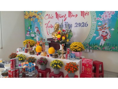 Lễ cúng tất niên ở văn phòng Ban Quản lý chợ đầu mối nông sản thực phẩm Dầu Giây Xuân Bính Ngọ năm 2026