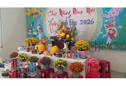 Lễ cúng tất niên ở văn phòng Ban Quản lý chợ đầu mối nông sản thực phẩm Dầu Giây Xuân Bính Ngọ năm 2026